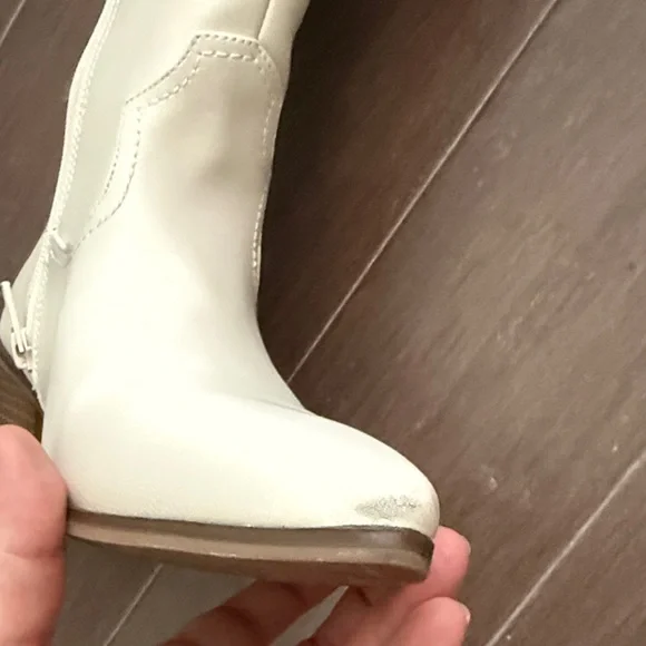 Target Cream Over the Knee Boots - Picture 2 of 5